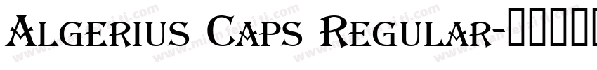 Algerius Caps Regular字体转换